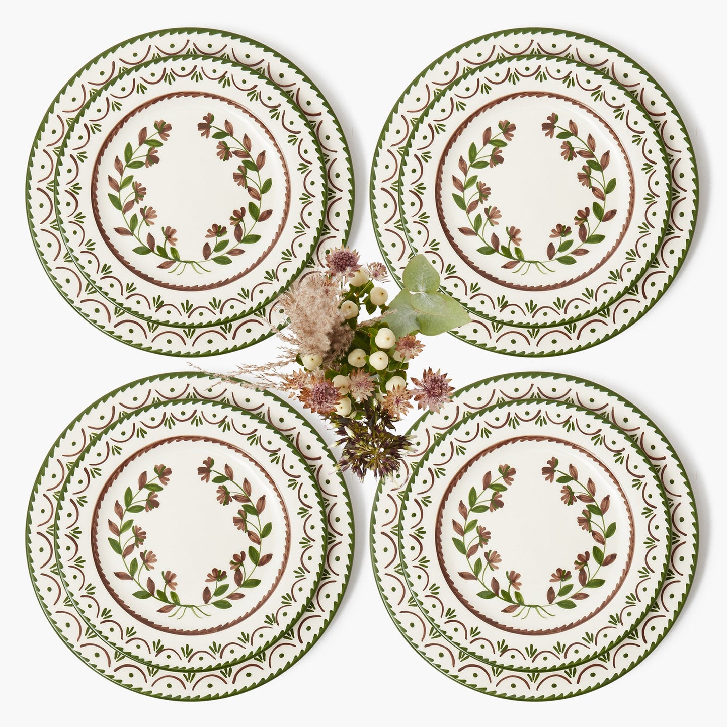 Chocolate Jospehine Dinner & Starter Plates (Set of  8)