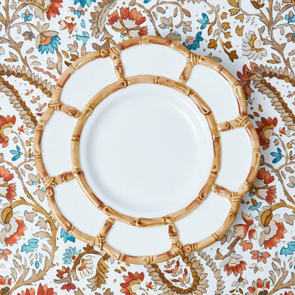 Petal Bamboo Ceramic Dinner Plate (Set of 4)