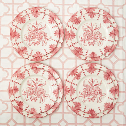 Seville Pink Gardênia Dinner & Starter Plates (Set of 8)