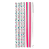 JUEGO DE PAJAS - FIESTA ANIMAL Y ROSA