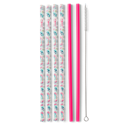 Set de pajitas reutilizables Party Animal + Hot Pink