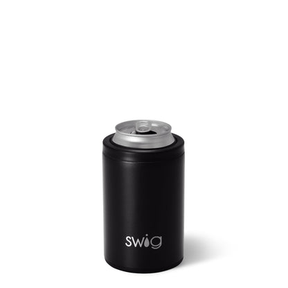 Enfriador de latas y botellas de color negro (12 oz)