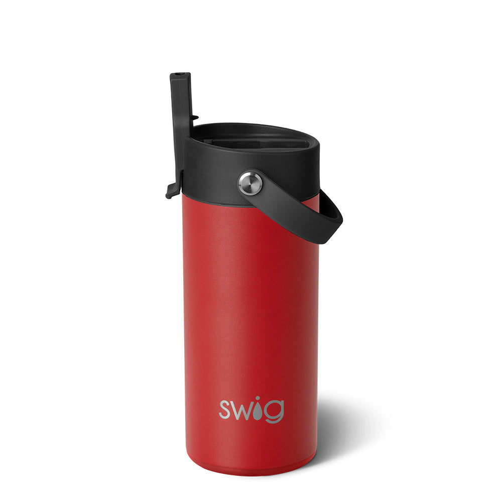 Vaso delgado Crimson Flip + Sip (12 oz)