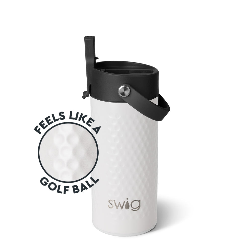 Vaso delgado con forma de pelota de golf Flip + Sip (12 oz)