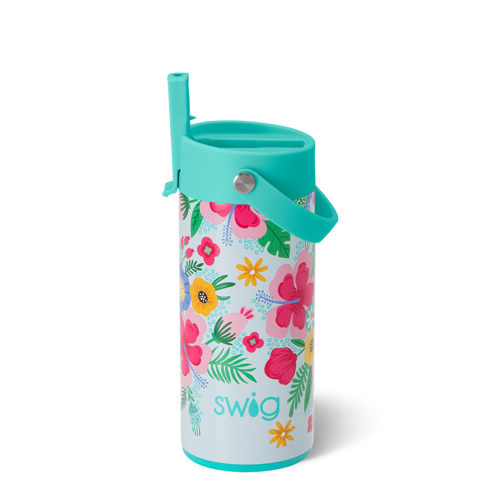 Vaso delgado Flip + Sip de Island Bloom (12 oz)