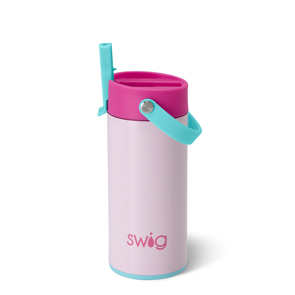 Vaso delgado Flip + Sip de algodón de azúcar (12 oz)