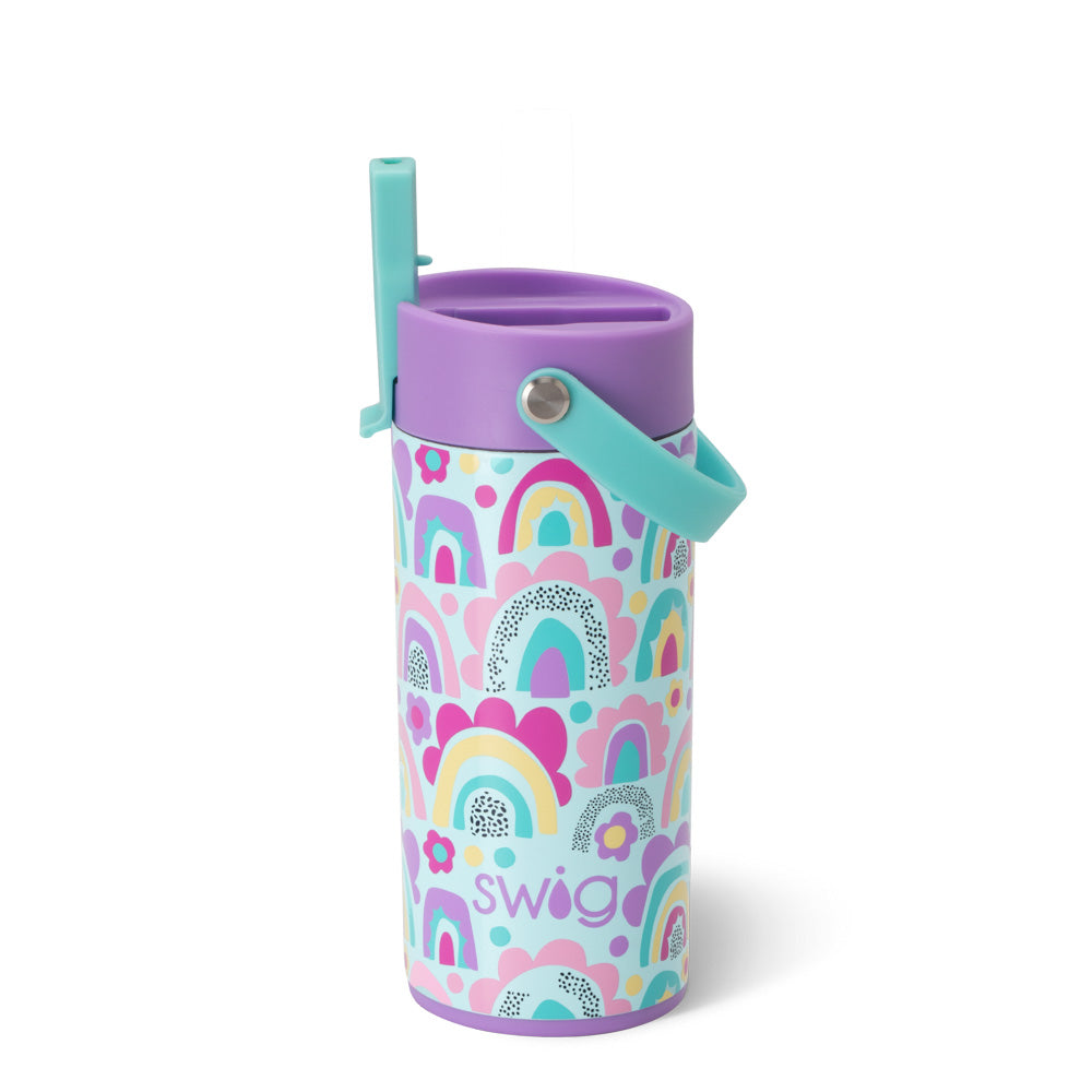 Vaso delgado Flip + Sip de Rainglow (12 oz)