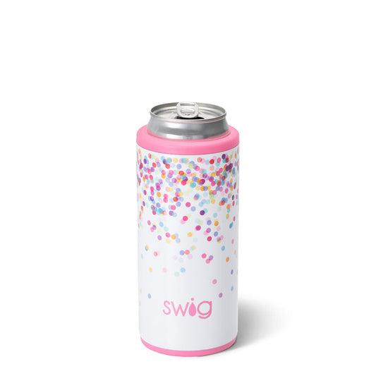 Enfriador de latas delgado de confeti (12 oz)
