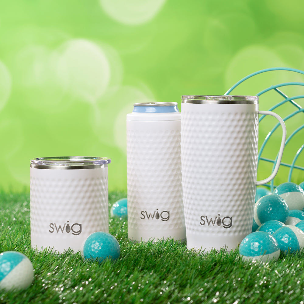 Enfriador de latas estrecho con forma de pelota de golf (12 oz)