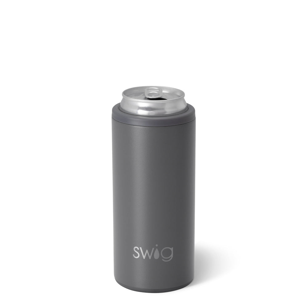 Enfriador de latas estrecho gris (12 oz)