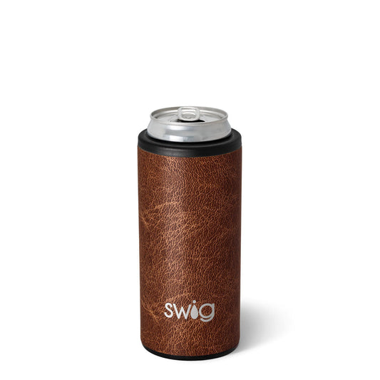 Enfriador de latas de cuero delgado (12 oz)