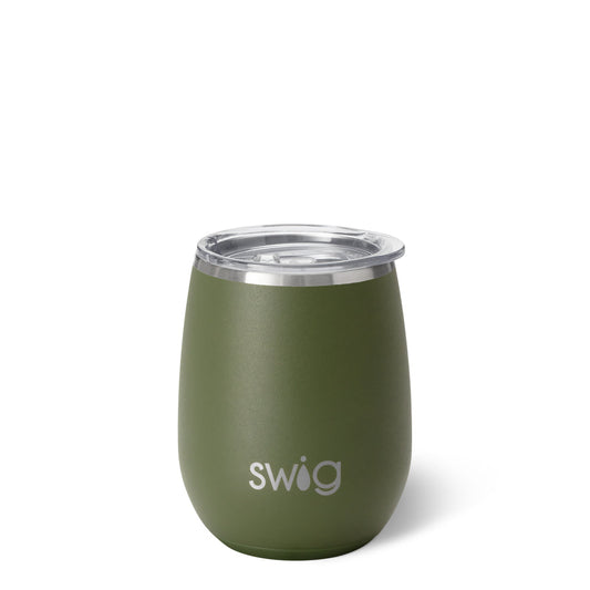 Copa de vino sin tallo con forma de aceituna (14 oz)