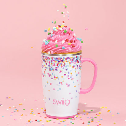 Taza de viaje con forma de confeti (18 oz)