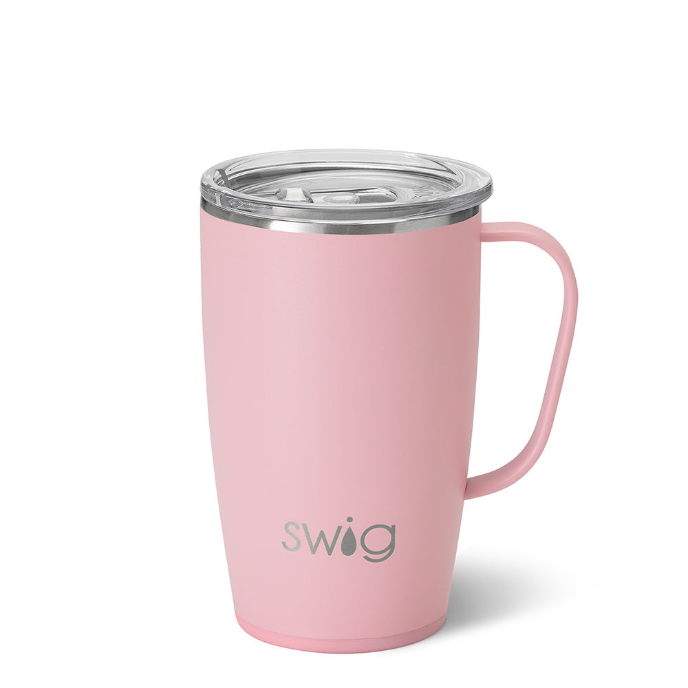 Taza de viaje color rubor (18 oz)
