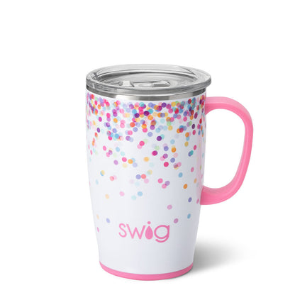 Taza de viaje con forma de confeti (18 oz)