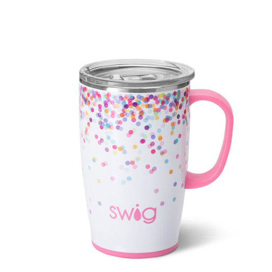 Taza de viaje con forma de confeti (18 oz)