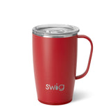 Taza de viaje color carmesí (18 oz)