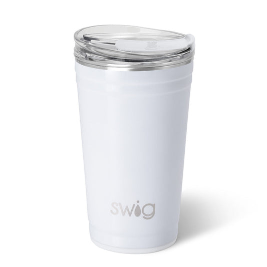 Vaso de fiesta blanco brillante (24 oz)