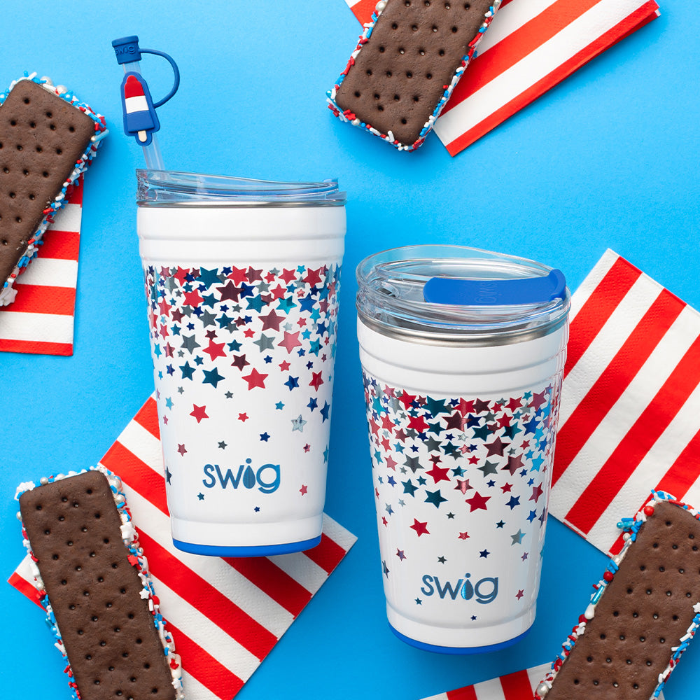Vaso de fiesta con diseño de estrellas (24 oz)