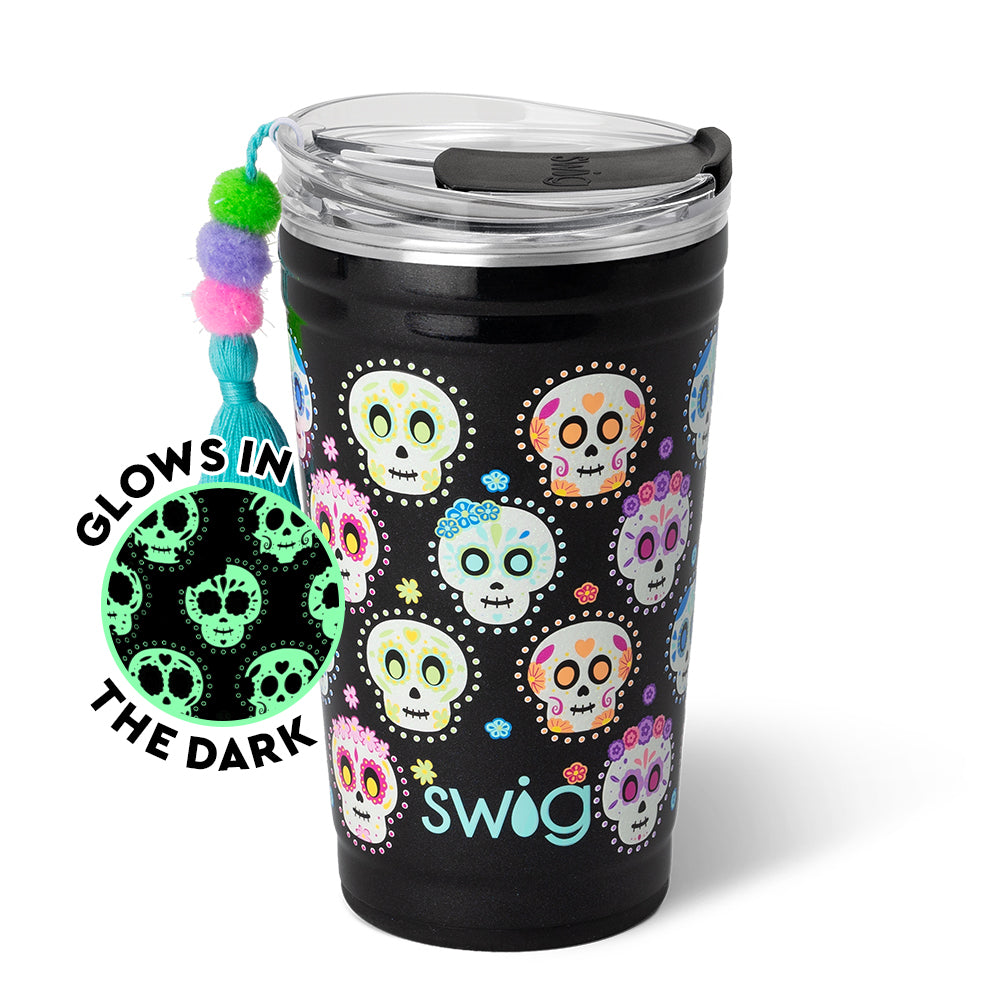 Vaso de fiesta con forma de calavera de azúcar (24 oz)