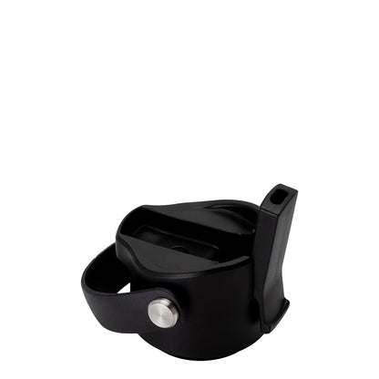 Tapa abatible negra + tapa para sorbos (botella de 26 oz)