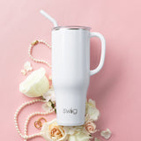 Taza gigante de color blanco brillante (40 oz)