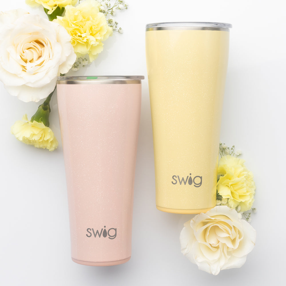 Vaso con forma de botón de oro brillante (32 oz)