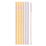 Oh Happy Day + Pink Reusable Straw Set