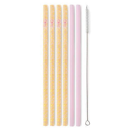 Oh Happy Day + Juego de pajitas reutilizables rosas