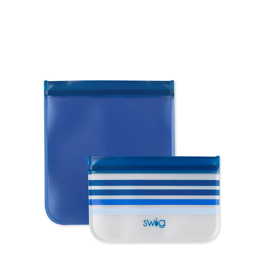 Bolsas de almacenamiento reutilizables Blue Tide (juego de 4)