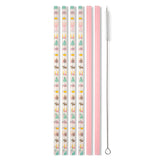 Derby Day + Blush Reusable Straw Set