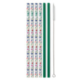 O Christmas Tree + Green Reusable Straw Set