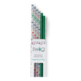 O Christmas Tree + Green Reusable Straw Set