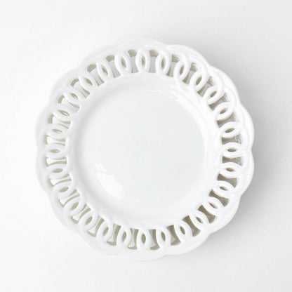White Lace Dinner Plates (Set of 4)
