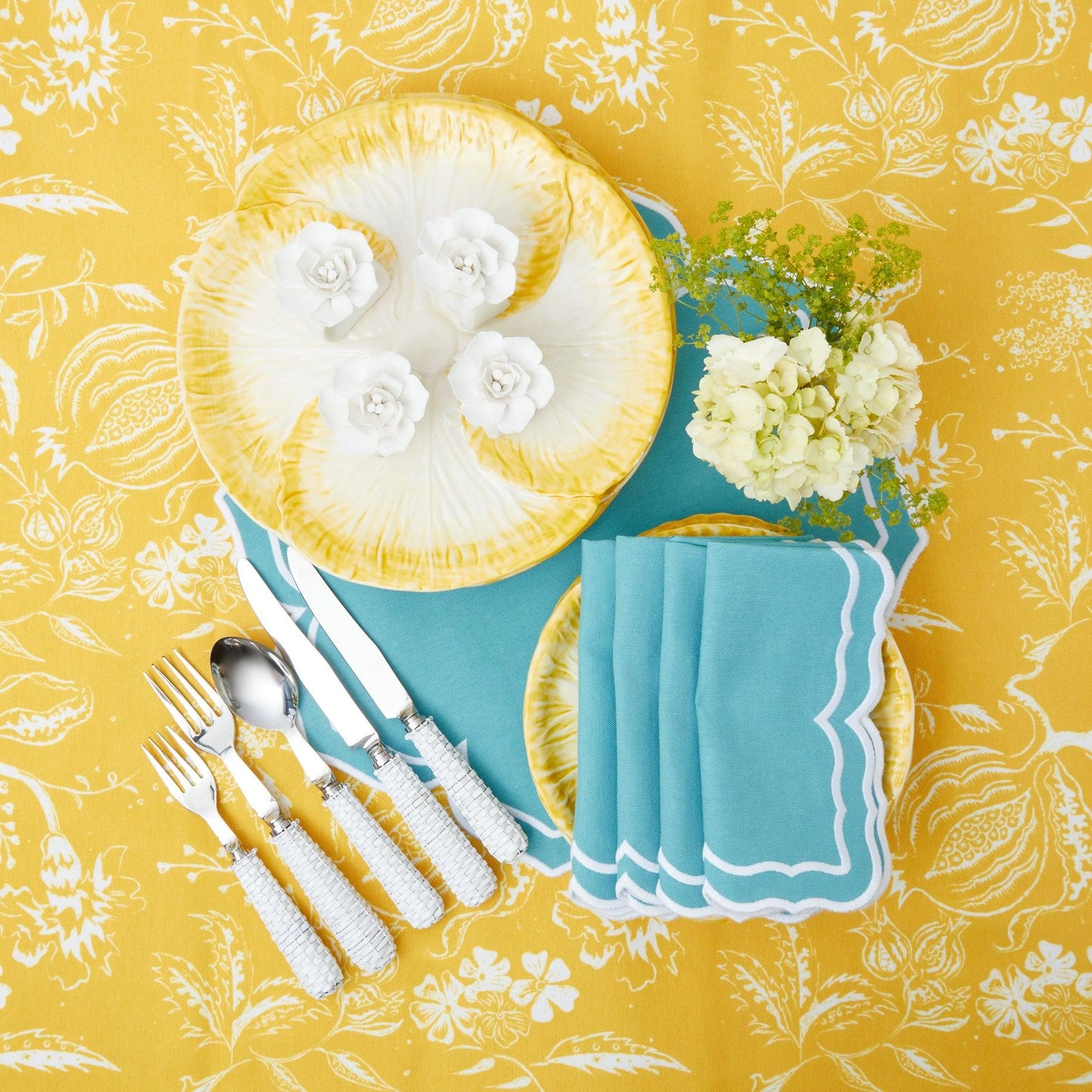White Rattan Cutlery (5 Piece)